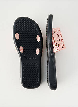 Tongs matière lisse talon plat jusqu'à 3cm rose MONOBO femme