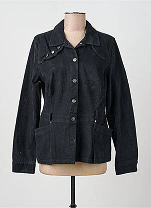Veste casual poches noir FLEUR DE SEL femme