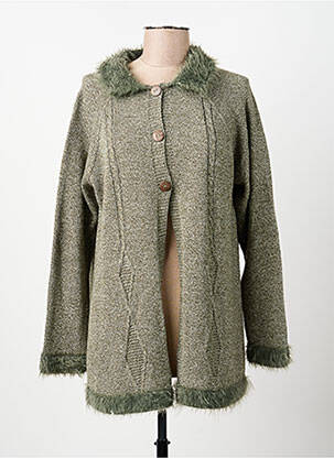 Gilet manches longues stretch vert OMC femme