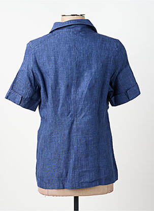 Chemisier coupe cintrée manches courtes bleu BARBARA LEBEK femme
