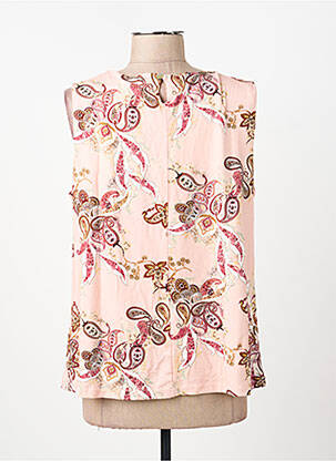 Top tissage jersey sans manche rose SIGNATURE femme