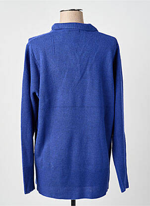 Pull coupe cintrée manches longues bleu CASHMERE FEELING femme