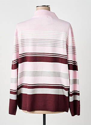 Pull stretch manches longues rose CASHMERE FEELING femme