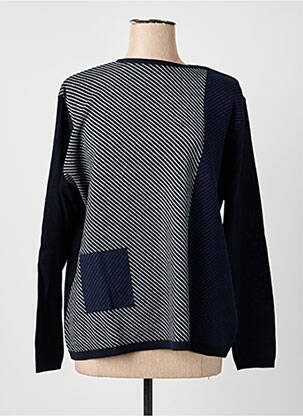 Pull col bateau manches longues bleu OMC femme