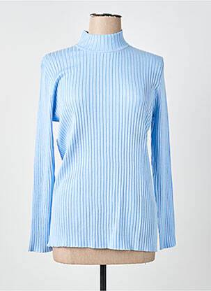 Pull stretch manches longues bleu MICHA femme