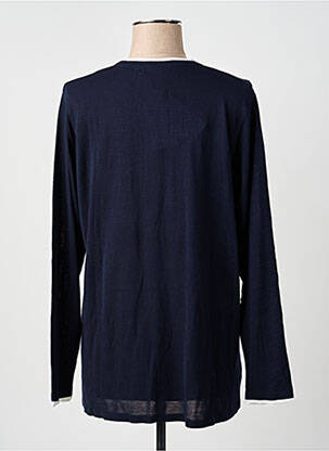 Pull tunique stretch manches longues bleu MONTPUNT femme