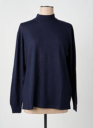 Pull coupe cintrée manches longues bleu ELLEMME femme