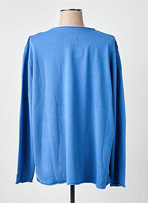 Pull coupe cintrée manches longues bleu CASHMERE FEELING femme