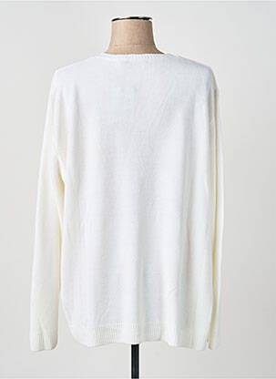Pull coupe cintrée manches longues beige CASHMERE FEELING femme