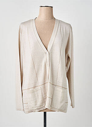 Gilet manches longues stretch beige OMC femme