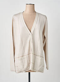 Gilet manches longues stretch beige OMC femme
