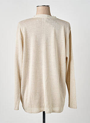Gilet manches longues stretch beige OMC femme