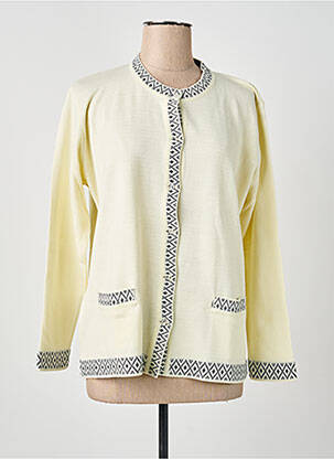 Gilet manches longues col rond beige OMC femme