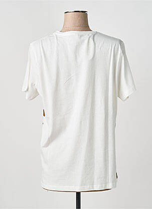 T-shirt sérigraphie manches courtes beige M.X.O femme
