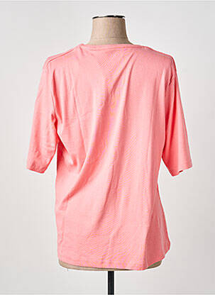 T-shirt sérigraphie avec strass manches courtes rose M.X.O femme