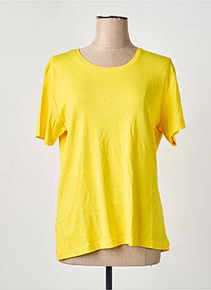 T-shirt stretch manches courtes jaune M.X.O femme