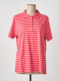Polo imprimé rayures manches courtes rose M.X.O femme