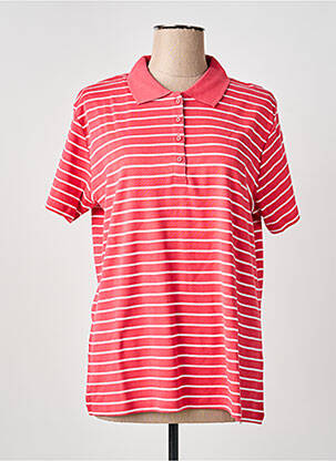 Polo imprimé rayures manches courtes rose M.X.O femme