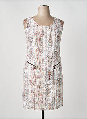 Robe mi-longue sans manche sans manche beige PAZ TORRAS femme