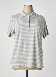 Polo fermeture boutonnée sur le devant manches courtes gris M.X.O femme