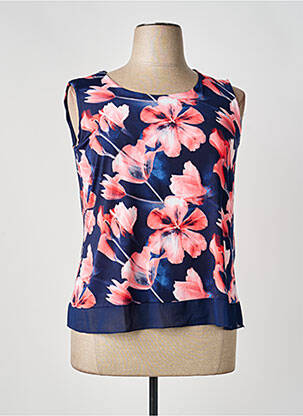 Top tissage jersey sans manche bleu !OHO! femme