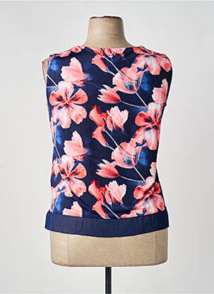 Top tissage jersey sans manche bleu ONCALA femme