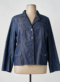 Veste casual col tailleur bleu GEVANA femme