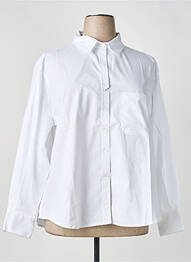 Chemisier coupe droite manches longues blanc BARILOCHE femme
