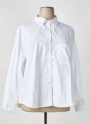 Chemisier coupe droite manches longues blanc BARILOCHE femme