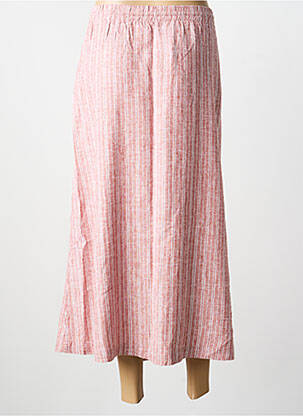 Jupe longue tissage crêpe rouge BATELA femme