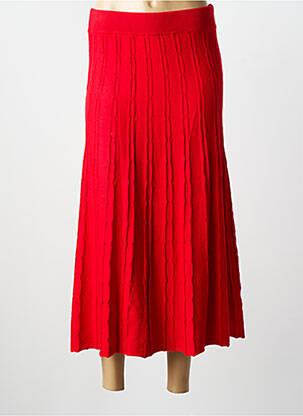 Jupe longue taille normale rouge MICHA femme