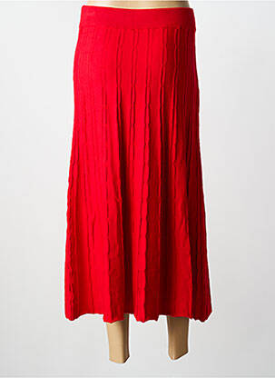 Jupe longue taille normale rouge MICHA femme