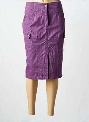 Jupe mi-longue coupe droite violet STEILMANN femme
