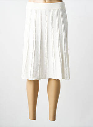 Jupe mi-longue stretch beige MICHA femme