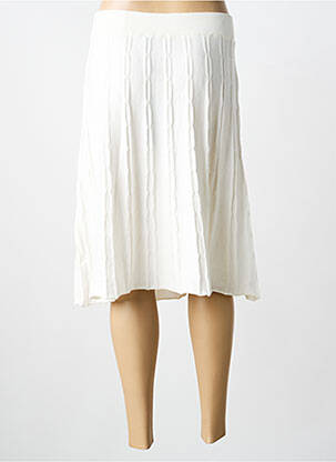 Jupe mi-longue stretch beige MICHA femme