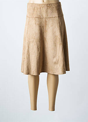 Jupe mi-longue stretch beige MERI & ESCA femme