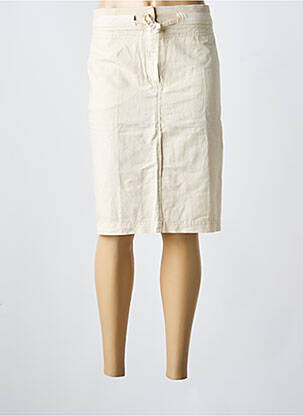 Jupe mi-longue coupe droite beige OLSEN femme