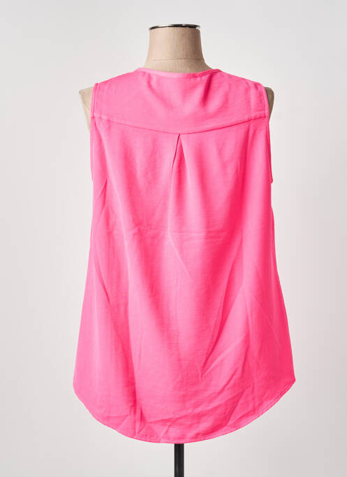 Top col v sans manche rose TINTA STYLE femme