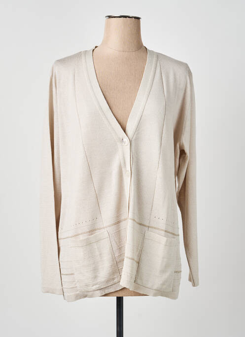 Gilet manches longues beige OMC femme