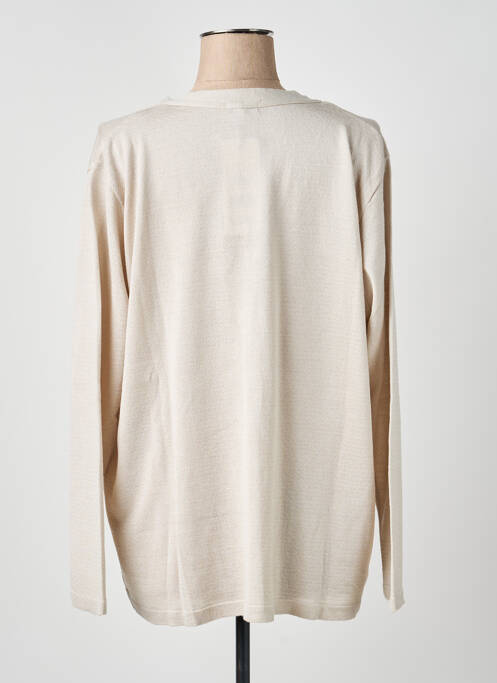 Gilet manches longues beige OMC femme