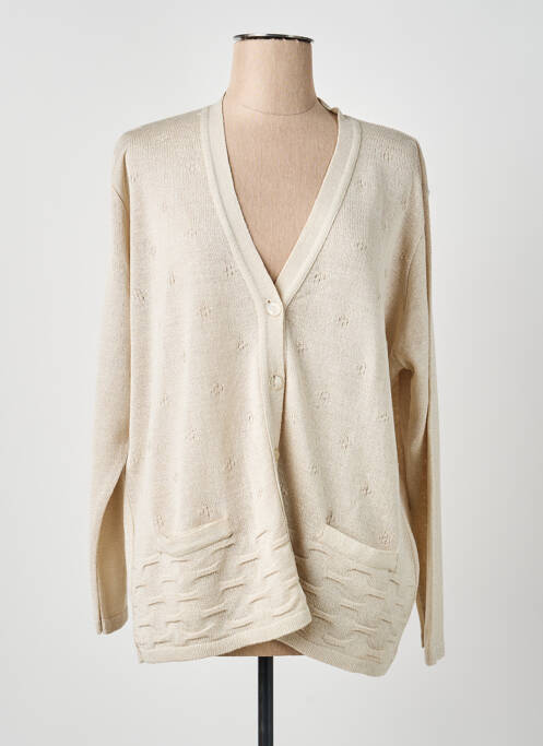 Gilet manches longues beige OMC femme