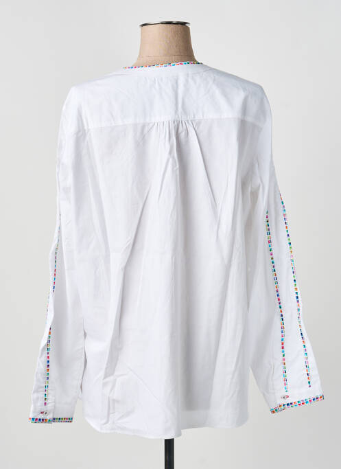 Chemisier coupe droite manches longues blanc BARILOCHE femme