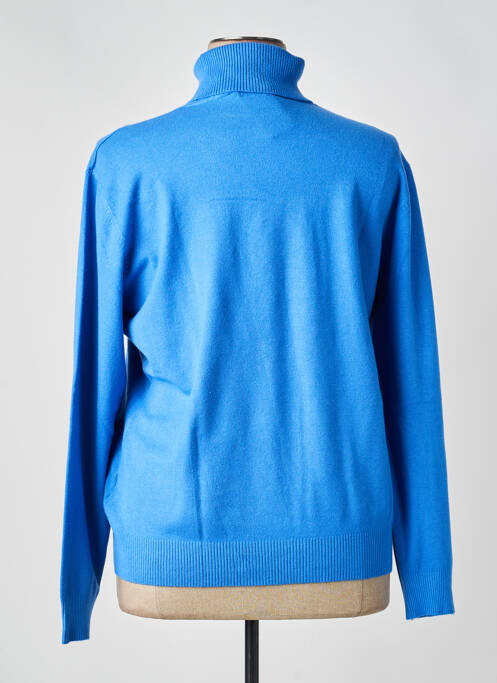 Pull col roulé bleu MARINELLO femme