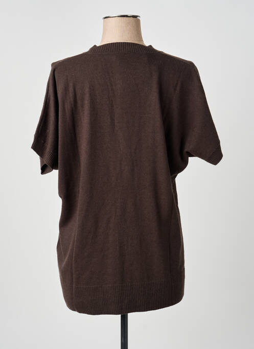 Gilet manches courtes marron OLSEN femme