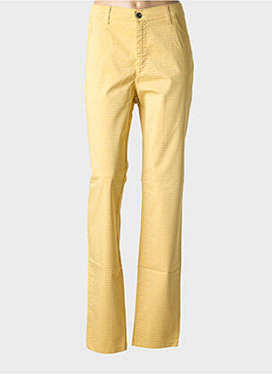 Pantalon slim tissage popeline taille normale jaune WALTRON femme