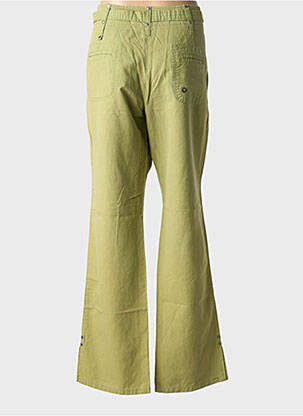 Pantalon droit tissage popeline taille normale vert JOCAVI femme