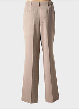 Pantalon droit tissage crêpe taille normale marron LCDN femme