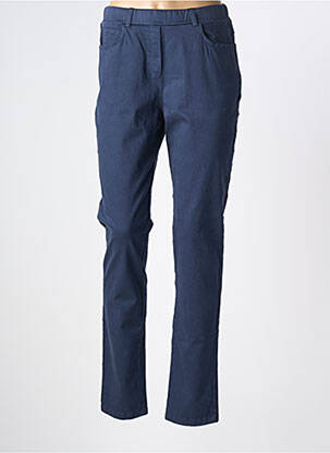 Jegging tissage popeline taille haute bleu GUY DUBOUIS femme