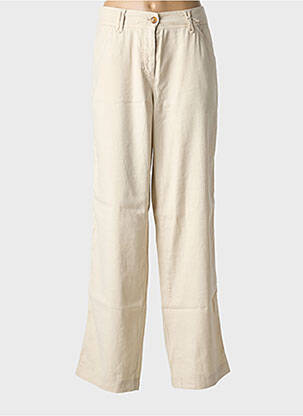 Pantalon droit taille haute taille haute beige GARDEUR femme