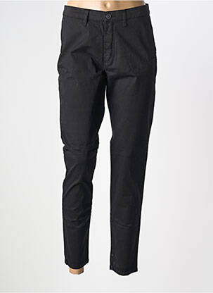 Pantalon chino tissage popeline taille normale noir LCDN femme